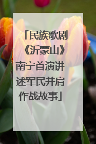 民族歌剧《沂蒙山》南宁首演讲述军民并肩作战故事