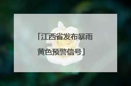江西省发布暴雨黄色预警信号
