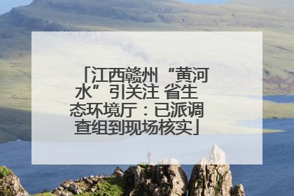 江西赣州“黄河水”引关注 省生态环境厅：已派调查组到现场核实