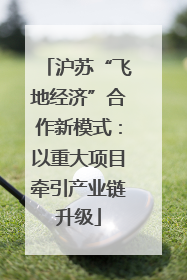 沪苏“飞地经济”合作新模式：以重大项目牵引产业链升级