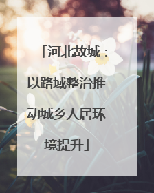 河北故城：以路域整治推动城乡人居环境提升