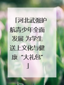 河北武强护航青少年全面发展 为学生送上文化与健康“大礼包”
