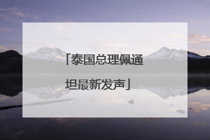 泰国总理佩通坦最新发声