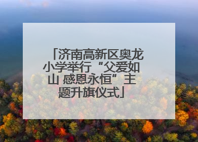 济南高新区奥龙小学举行“父爱如山 感恩永恒”主题升旗仪式