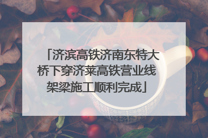 济滨高铁济南东特大桥下穿济莱高铁营业线架梁施工顺利完成