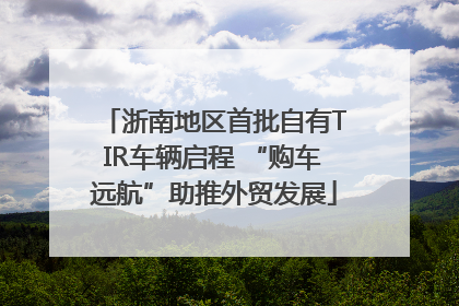 浙南地区首批自有TIR车辆启程 “购车远航”助推外贸发展