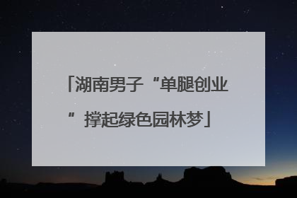 湖南男子“单腿创业”撑起绿色园林梦