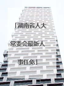 湖南省人大常委会最新人事任免