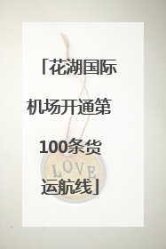 花湖国际机场开通第100条货运航线