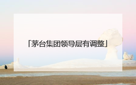 茅台集团领导层有调整