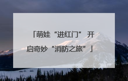 萌娃“进红门” 开启奇妙“消防之旅”