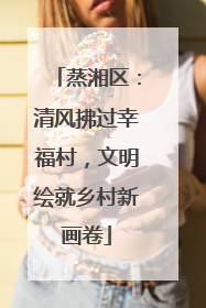 蒸湘区：清风拂过幸福村，文明绘就乡村新画卷