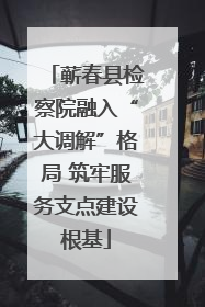 蕲春县检察院融入“大调解”格局 筑牢服务支点建设根基