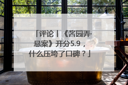 评论丨《酱园弄·悬案》开分5.9，什么压垮了口碑？