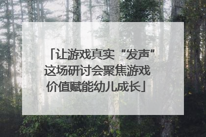 让游戏真实“发声” 这场研讨会聚焦游戏价值赋能幼儿成长