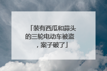 装有西瓜和蒜头的三轮电动车被盗，案子破了