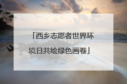 西乡志愿者世界环境日共绘绿色画卷