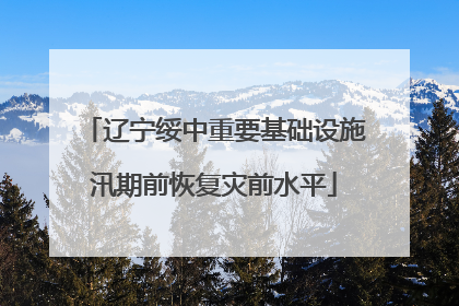 辽宁绥中重要基础设施汛期前恢复灾前水平