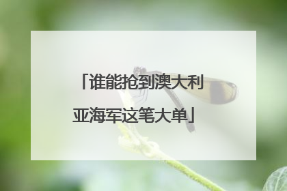 谁能抢到澳大利亚海军这笔大单