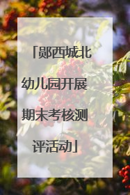 郧西城北幼儿园开展期末考核测评活动