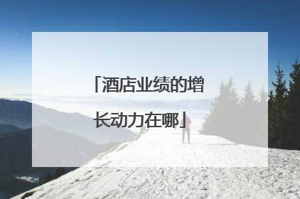酒店业绩的增长动力在哪