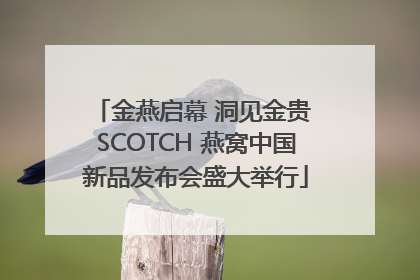金燕启幕 洞见金贵 SCOTCH 燕窝中国新品发布会盛大举行