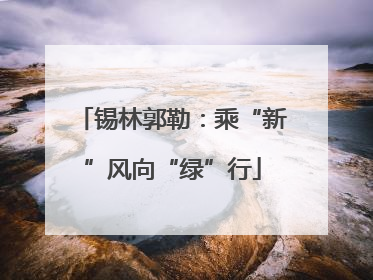 锡林郭勒：乘“新”风向“绿”行
