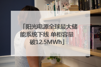 阳光电源全球最大储能系统下线 单柜容量破12.5MWh