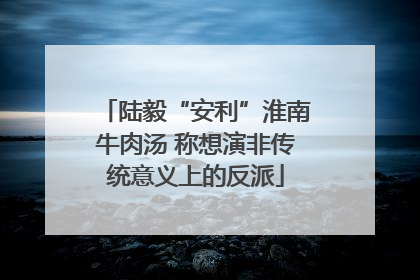 陆毅“安利”淮南牛肉汤 称想演非传统意义上的反派