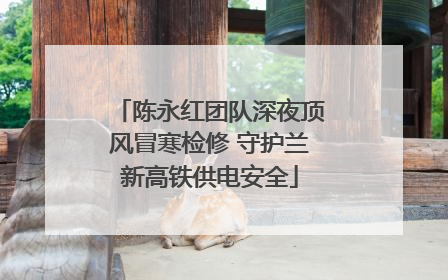 陈永红团队深夜顶风冒寒检修 守护兰新高铁供电安全