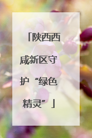 陕西西咸新区守护“绿色精灵”