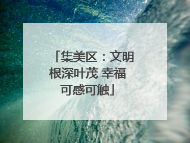 集美区：文明根深叶茂 幸福可感可触