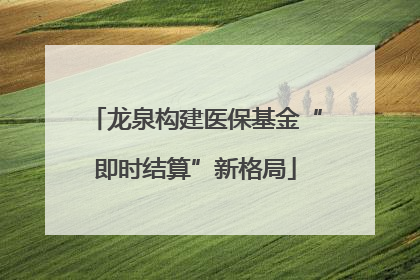龙泉构建医保基金“即时结算”新格局