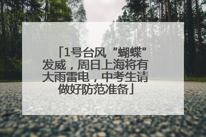 1号台风“蝴蝶”发威，周日上海将有大雨雷电，中考生请做好防范准备