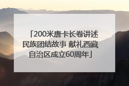 200米唐卡长卷讲述民族团结故事 献礼西藏自治区成立60周年