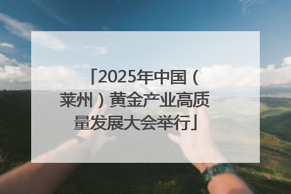 2025年中国（莱州）黄金产业高质量发展大会举行