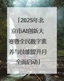 2025年北京市AI创新大赛暨全民数字素养与技能提升月全面启动