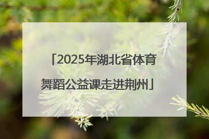 2025年湖北省体育舞蹈公益课走进荆州