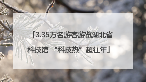 3.35万名游客游览湖北省科技馆 “科技热”超往年