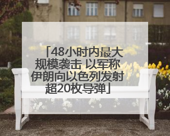 48小时内最大规模袭击 以军称伊朗向以色列发射超20枚导弹