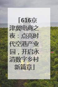 616京津冀电商之夜：点亮时代空港产业园，开启永清数字乡村新篇章