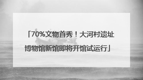70%文物首秀！大河村遗址博物馆新馆即将开馆试运行