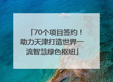 70个项目签约！助力天津打造世界一流智慧绿色枢纽