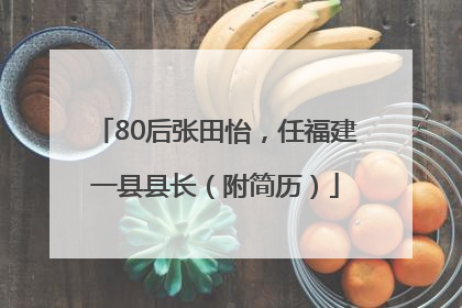 80后张田怡，任福建一县县长（附简历）